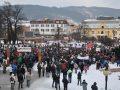 Pohľad na Hlinkove námestie, kde sa protestný míting proti kauze Gorila uskutočnil.